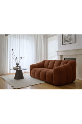 Canapé modulaire Shell - Rouge brique - 2 places - En polyester