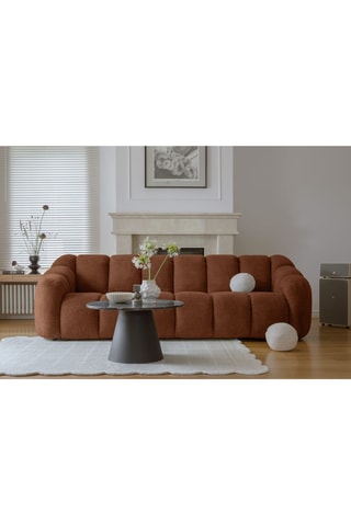 Canapé modulaire Shell - Rouge brique - 4 places - En polyester