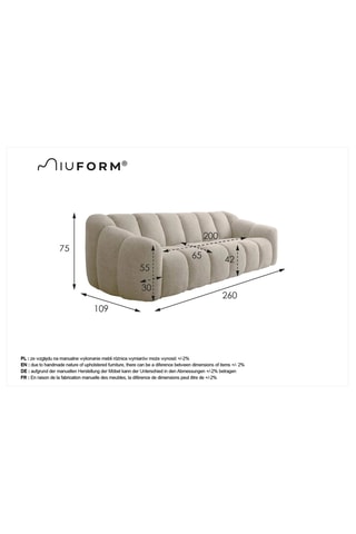 Canapé modulaire Shell - Gris - 4 places - En polyester