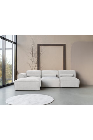 Canapé d’angle gauche modulaire Flex Felix - Beige - 3 places - En polyester