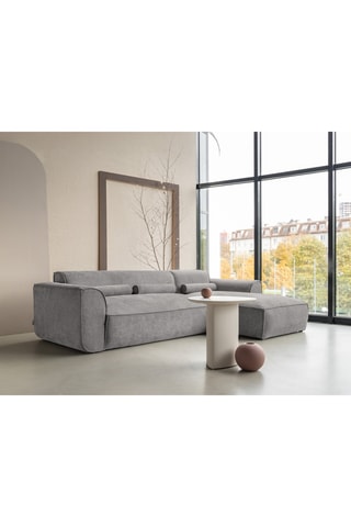 Canapé d’angle droit modulaire Flex Felix - Gris - 4 places - En polyester