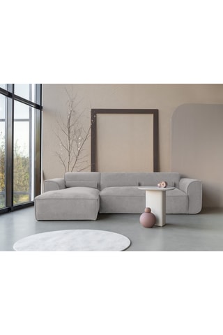 Canapé d’angle gauche modulaire Flex Felix - Gris - 4 places - En polyester