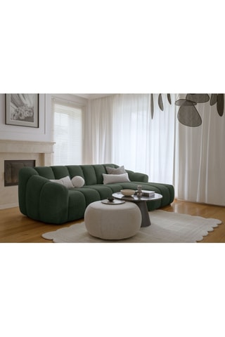 Canapé d'angle droit modulaire Shell - Vert foncé - 4 places - En polyester