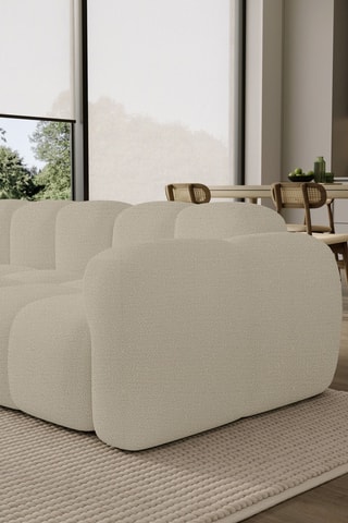 Canapé d’angle gauche modulaire Cloud - Beige - 4 places - En polyester