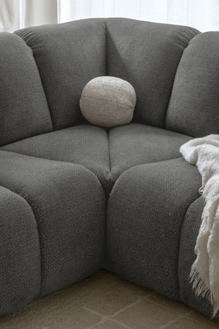 Canapé d’angle droit modulaire Shell - Gris - 6 places - En polyester