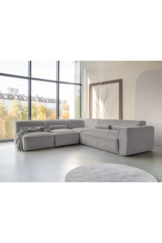 Canapé d’angle gauche modulaire Flex Felix - Gris - 7 places - En polyester