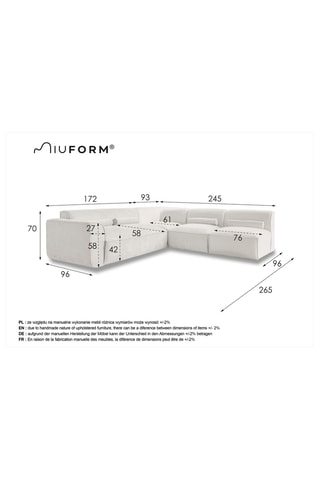 Canapé d’angle droit modulaire Flex Felix - Beige foncé - 7 places - En polyester