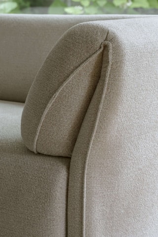 Canapé d’angle gauche modulaire symétrique Gatsby - Beige - 4 places - En polyester