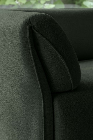 Canapé d’angle droit modulaire symétrique Gatsby - Vert foncé - 4 places - En polyester