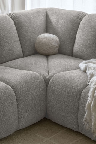 Canapé d’angle gauche modulaire Shell - Gris clair - 8 places - En polyester