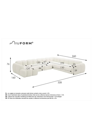 Canapé d’angle droit modulaire Cloud - Gris foncé - 8 places - En polyester