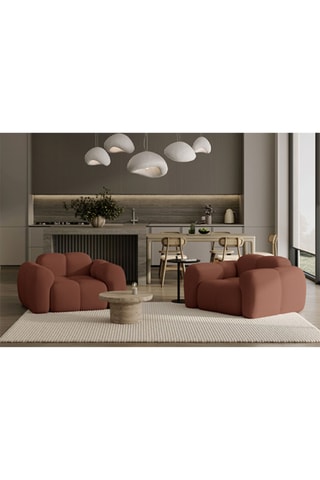 Fauteuil Cloud - Rouge brique - En polyester
