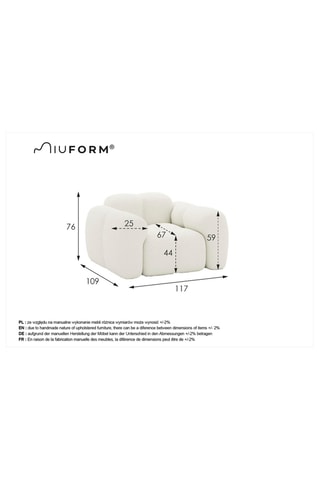 Fauteuil Cloud - Rouge brique - En polyester