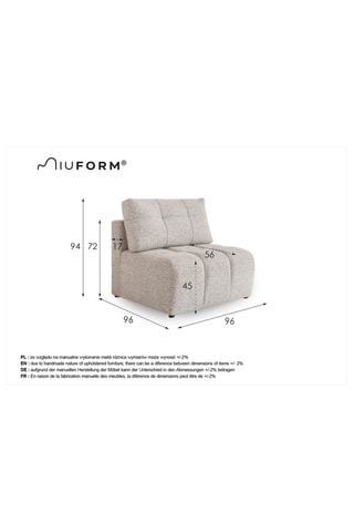 Fauteuil Lulu - Gris chiné - 1 place - En polyester