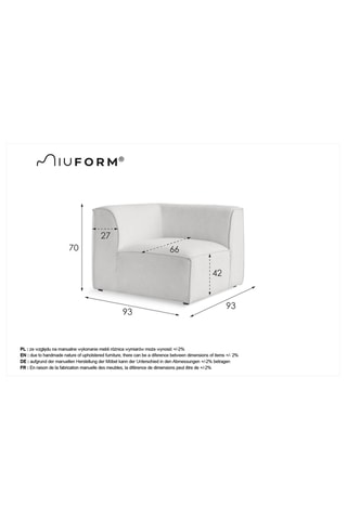 Fauteuil modulaire Flex Felix - Gris - En polyester