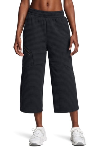 Pantalon wide legs polaire Unstoppable Grid - Noir