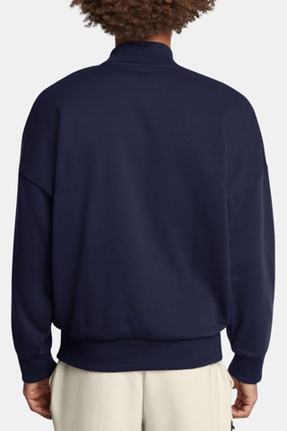 Sweat oversize Icon HWT Terry OS 1/2 Zip - Bleu marine