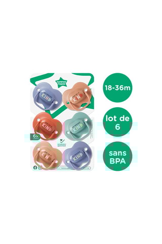 6 chupetes Closer To Nature Classique sin BPA De 18 a 36 meses