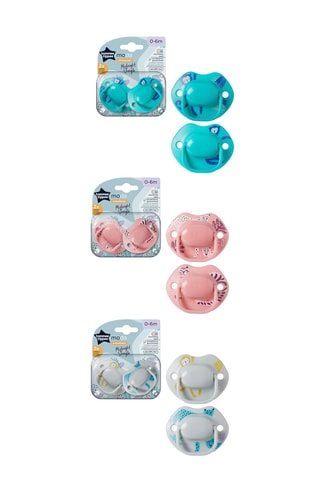 2 chupetes Moda Hasta 6 meses - Color aleatorio