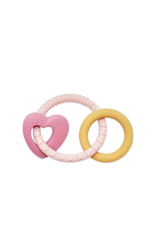 Aro de dentición de silicona Love - Beige - Desde recién nacido