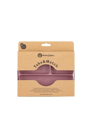 Plato ovalado de silicona Take&Match - Rosa - 630 ml - Desde 6 meses