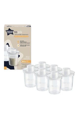 6 tarros para conservar la leche en polvo - Transparente