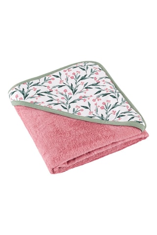 Toalla con capucha de fibra de bambú Loulou - Rosa - 100 x 100 cm