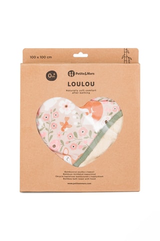 Toalla con capucha de fibra de bambú Loulou - Rosa - 100 x 100 cm