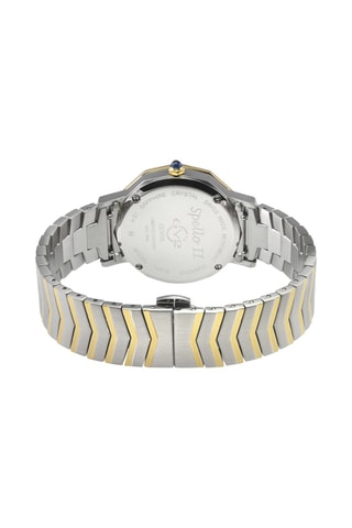 Montre à quartz en acier, nacre et diamants Spello II