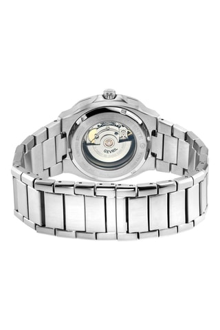 Montre automatique en acier SW285-1A - Fonction GMT et compteur phases de la  lune - Argenté et bleu