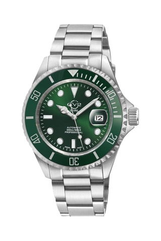 Montre automatique en acier - Argenté et vert