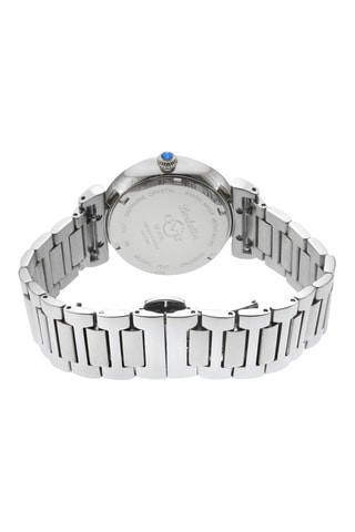 Montre à quartz en acier et diamants