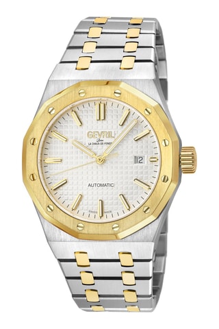 Montre automatique en acier Gotham - Argenté et doré