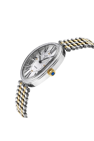 Montre à quartz en acier - Doré et argenté