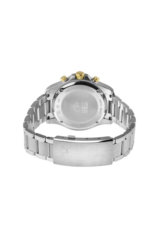 Montre à quartz en acier - Chronographe - Argenté