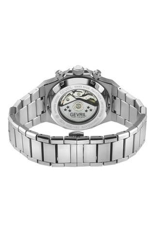 Montre automatique en acier - Chronographe - Argenté