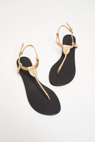 Sandales en cuir - Doré