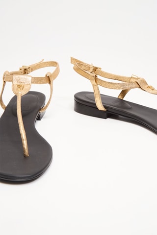 Sandales en cuir - Doré