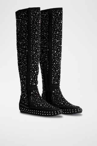 Bottes en nubuck - Noir