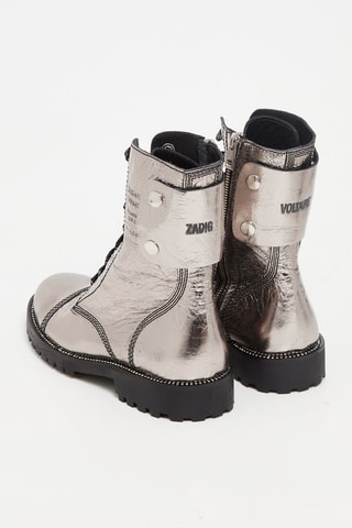 Bottines en cuir de veau - Argenté