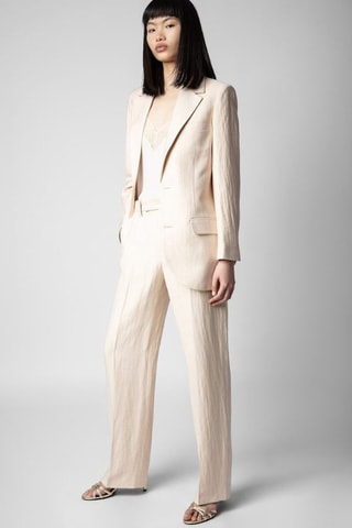 Veste en lin - Rose poudré