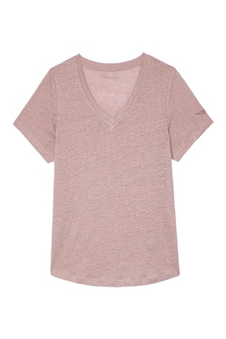 T-shirt en lin - Mauve