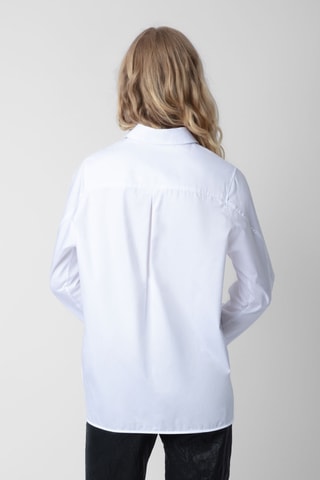 Chemisier en coton biologique - Blanc