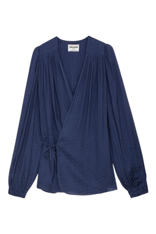 Blouse portefeuille - Bleu marine