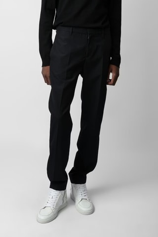 Pantalon en laine vierge - Noir