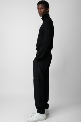 Pantalon en laine vierge - Noir