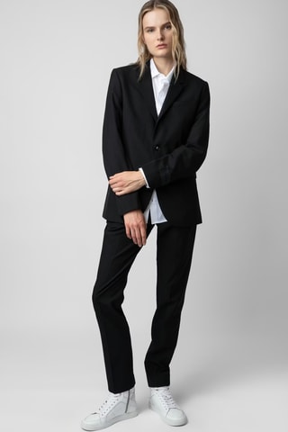 Pantalon en laine vierge - Noir