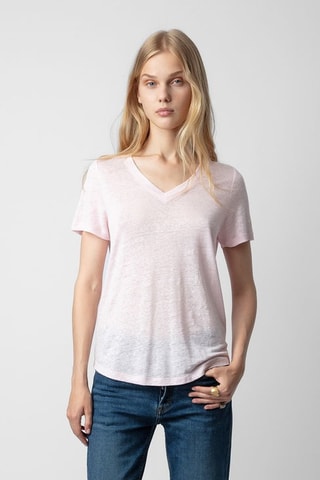 T-shirt en lin - Rose