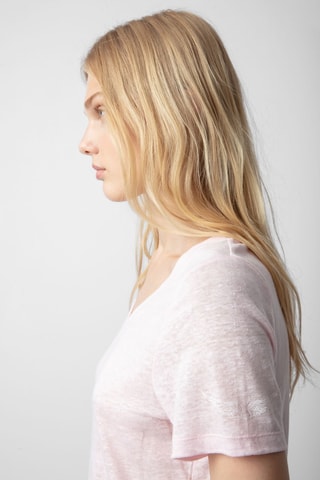 T-shirt en lin - Rose