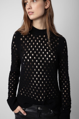 Pull en cachemire et laine - Noir